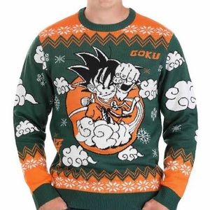 Dragon Ball Z Men's Goku Ugly Christmas Sweater